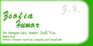 zsofia humor business card